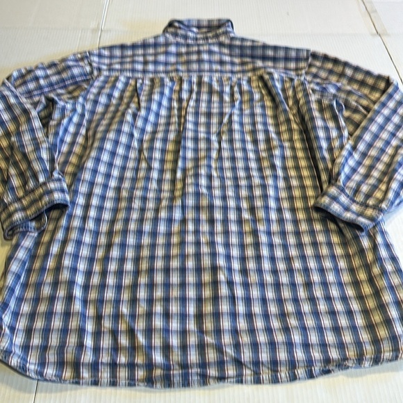 LL Bean XL Tall button down plaid long sleeve shirt 2 front pockets 100% cotton - Picture 9 of 11